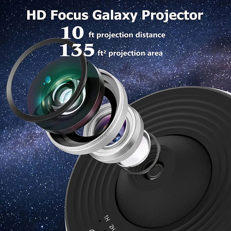 360° Galaxy Projector Lamp – Star Night Light for Bedroom & Decor