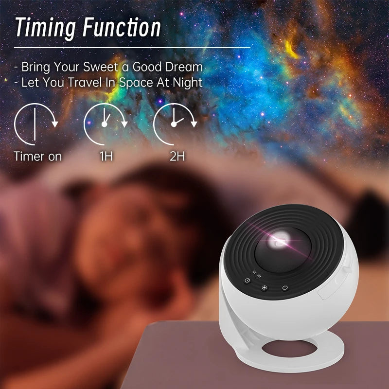 360° Galaxy Projector Lamp – Star Night Light for Bedroom & Decor