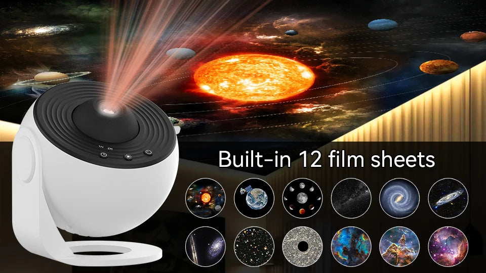 360° Galaxy Projector Lamp – Star Night Light for Bedroom & Decor
