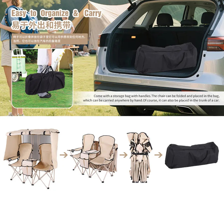 Deluxe Camping Chair with Canopy Shelter