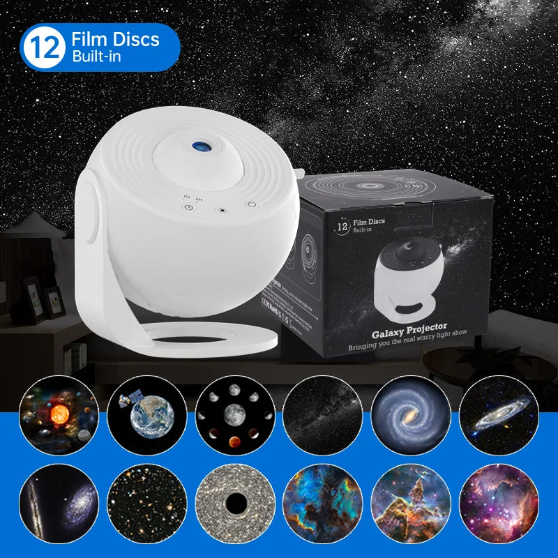 360° Galaxy Projector Lamp – Star Night Light for Bedroom & Decor