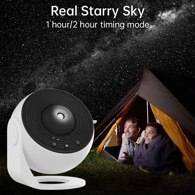 360° Galaxy Projector Lamp – Star Night Light for Bedroom & Decor