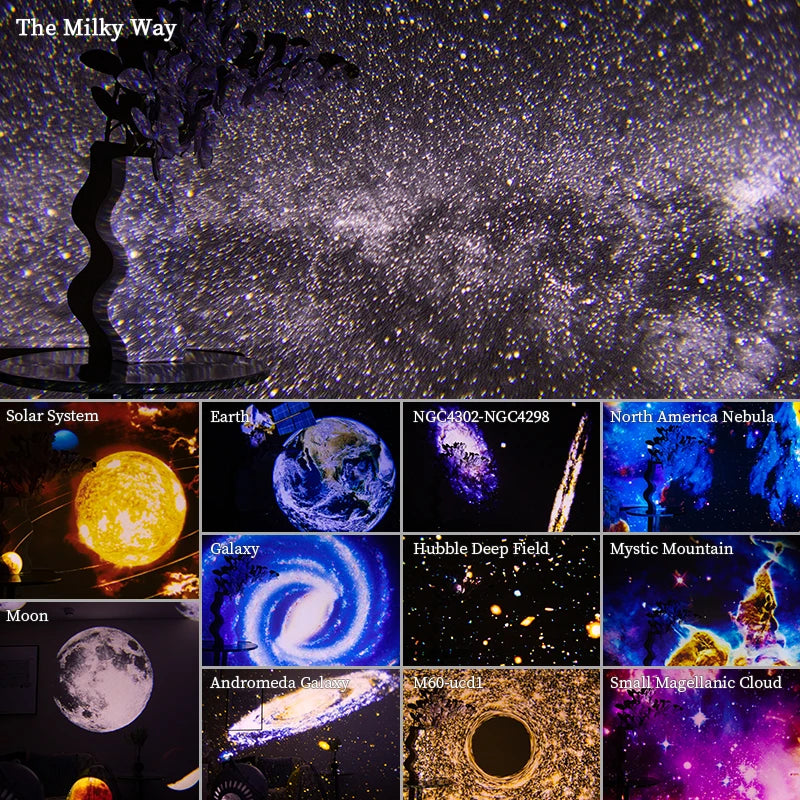 360° Galaxy Projector Lamp – Star Night Light for Bedroom & Decor