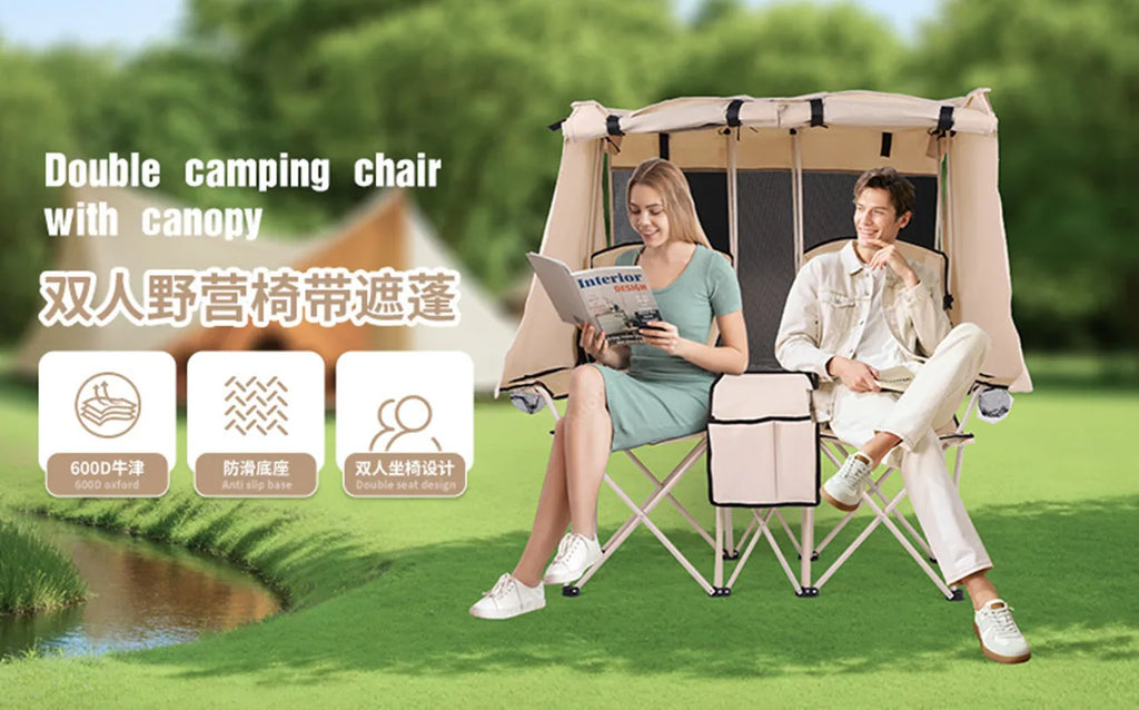 Deluxe Camping Chair with Canopy Shelter
