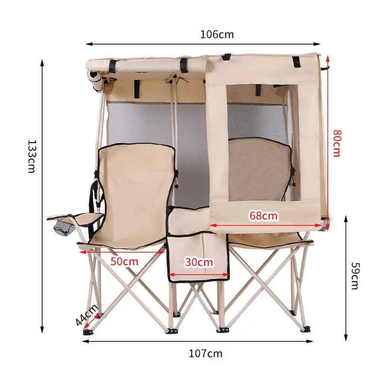 Deluxe Camping Chair with Canopy Shelter